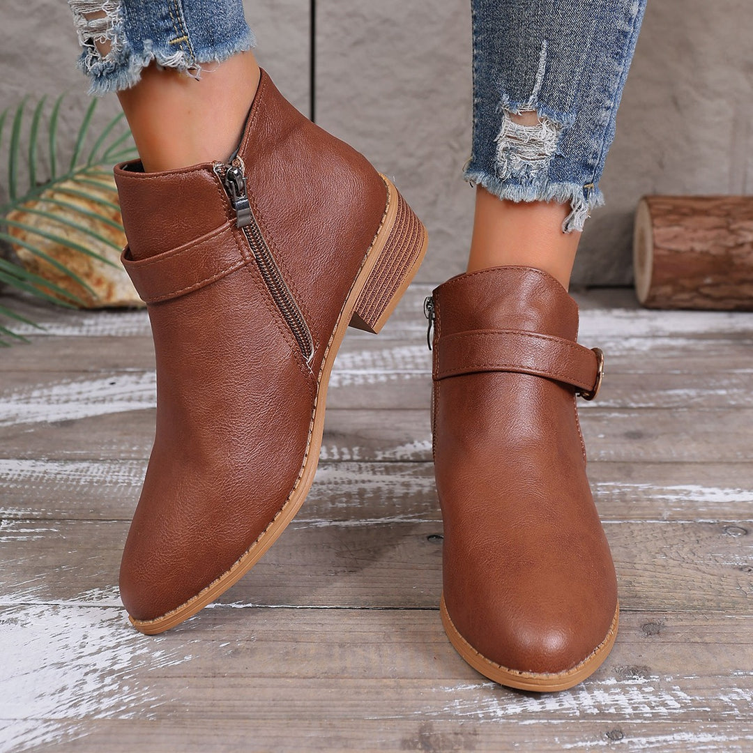 Damen Elegante und Bequeme Stiefeletten Drune