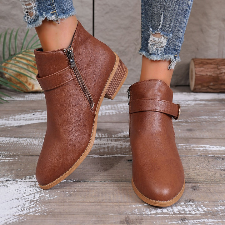 Damen Elegante und Bequeme Stiefeletten Drune
