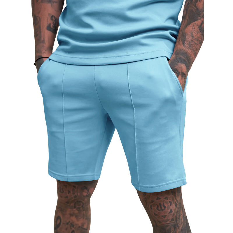 Herren nan kurze Freizeithose aus Baumwollmischung mit elastischem Bund und Kordelzug Drune