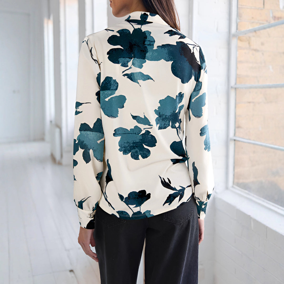 Damen Elegante Bluse mit floralem Muster Drune