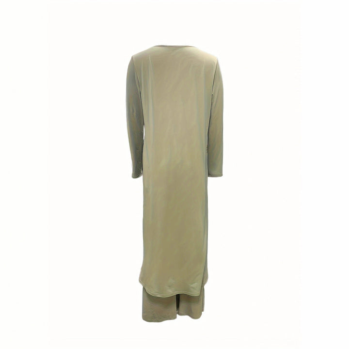 Damen Elegantes Maxikleid mit Wickeloptik, asymmetrischer Drapierung und vorderem Schlitz Drune