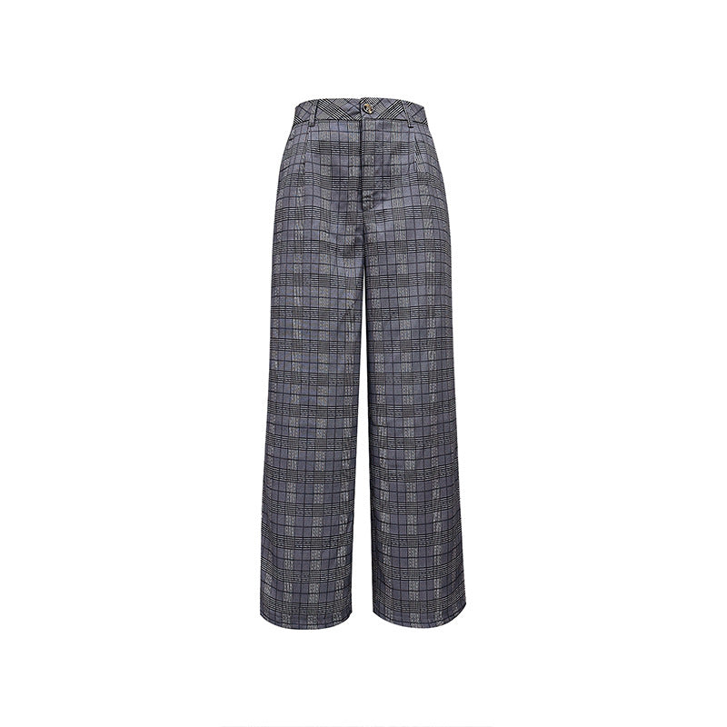 Damen kariert weite Hose Drune