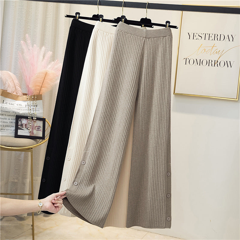 Damen Elegante und bequeme Rippstrickhose Drune