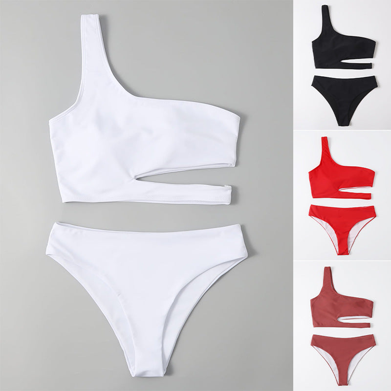 Damen Einseitiger Bikini mit innovativem Cut-Out Drune