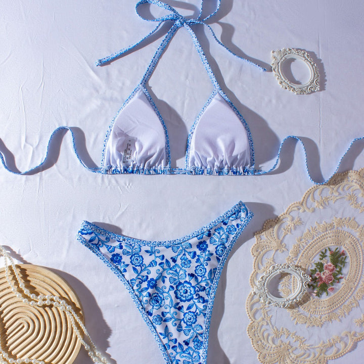 Damen Triangle-Bikini mit boho-inspiriertem floralen Muster Drune