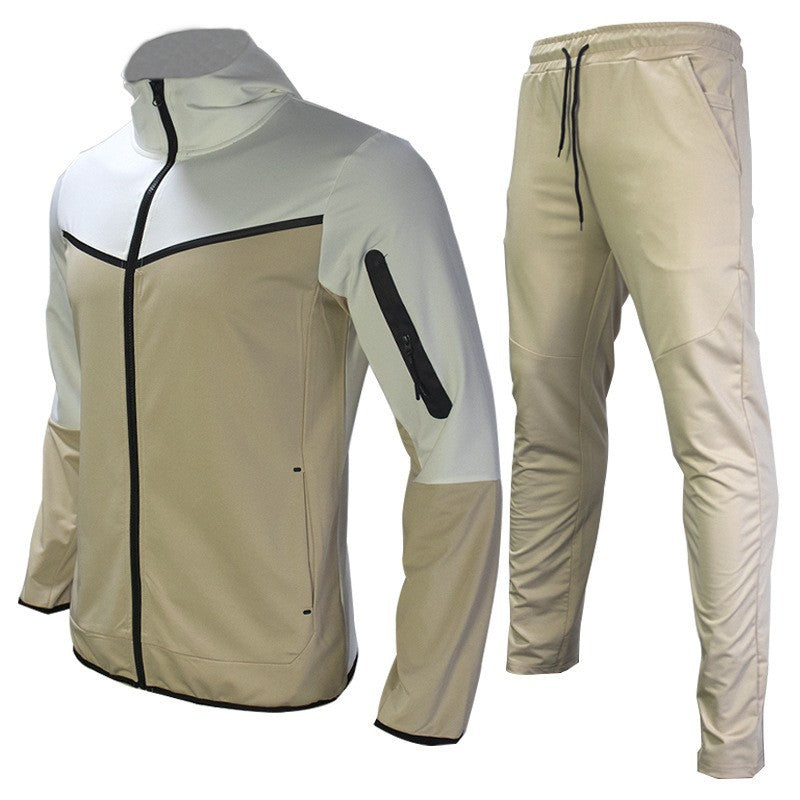 Herren sportliches Hoodie-Set mit atmungsaktiven Eigenschaften und modernen Kontrastdetails Drune