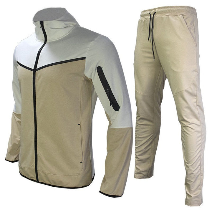 Herren sportliches Hoodie-Set mit atmungsaktiven Eigenschaften und modernen Kontrastdetails Drune