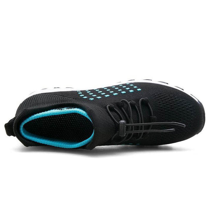 Damen nan leichte atmungsaktive Strick-Sneaker mit Luftkissen und hohem Sockenkragen Drune