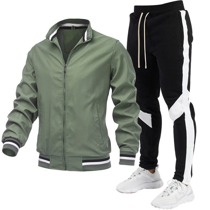 Herren Sportliches Trackjacke und Jogginghose Set Drune