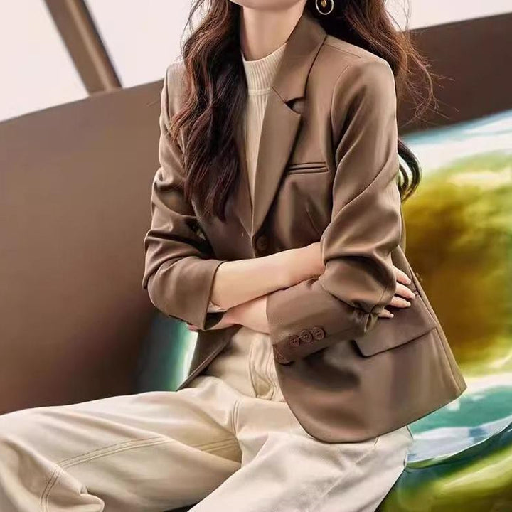 Damen Klassischer Blazer mit tailliertem Schnitt und eleganten Knopfdetails Drune