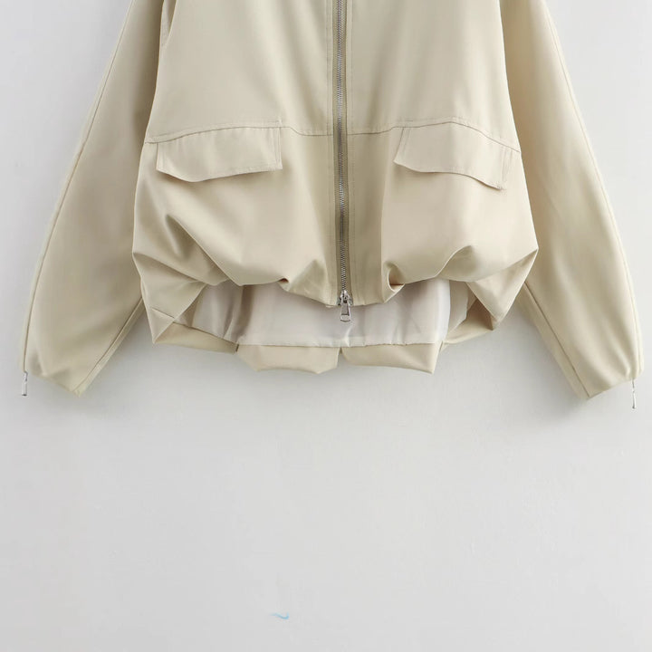 Damen lässige Jacke mit praktischen Taschen und Reißverschluss Drune