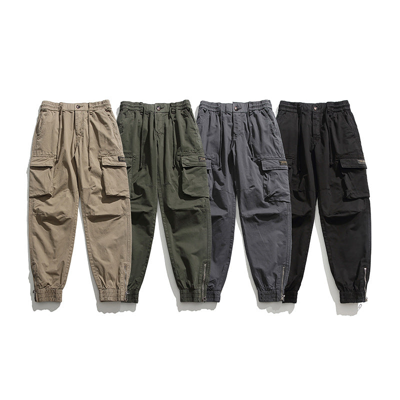 Herren Cargo-Joggerhose mit elastischem Komfortbund, Kniepaneelen und Reißverschluss-Knöcheln Drune
