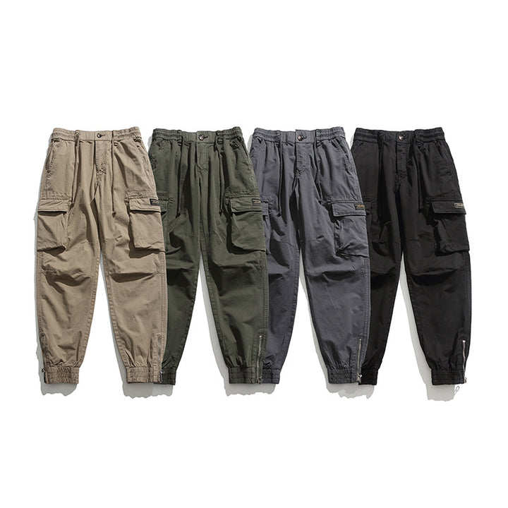 Herren Cargo-Joggerhose mit elastischem Komfortbund, Kniepaneelen und Reißverschluss-Knöcheln Drune