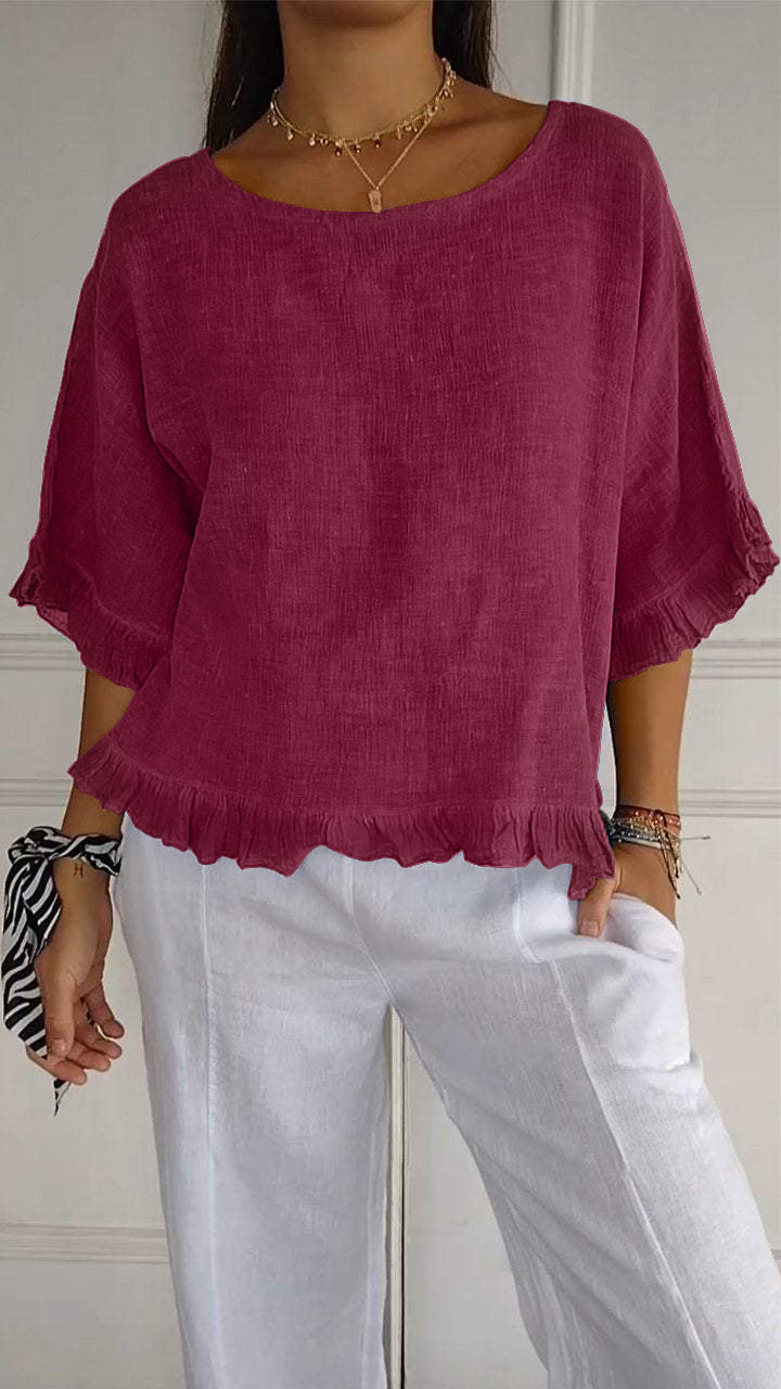 Damen Casual Oversize Shirt Drune