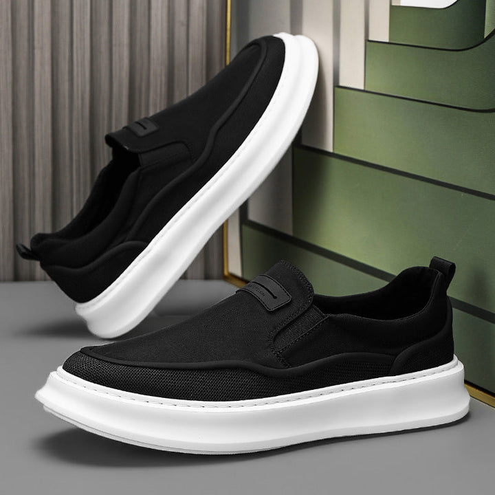 Damen Bequeme Slip-On Sneakers mit elastischem Obermaterial und weicher Dämpfung Drune