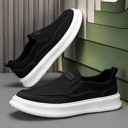 Damen Bequeme Slip-On Sneakers mit elastischem Obermaterial und weicher Dämpfung Drune
