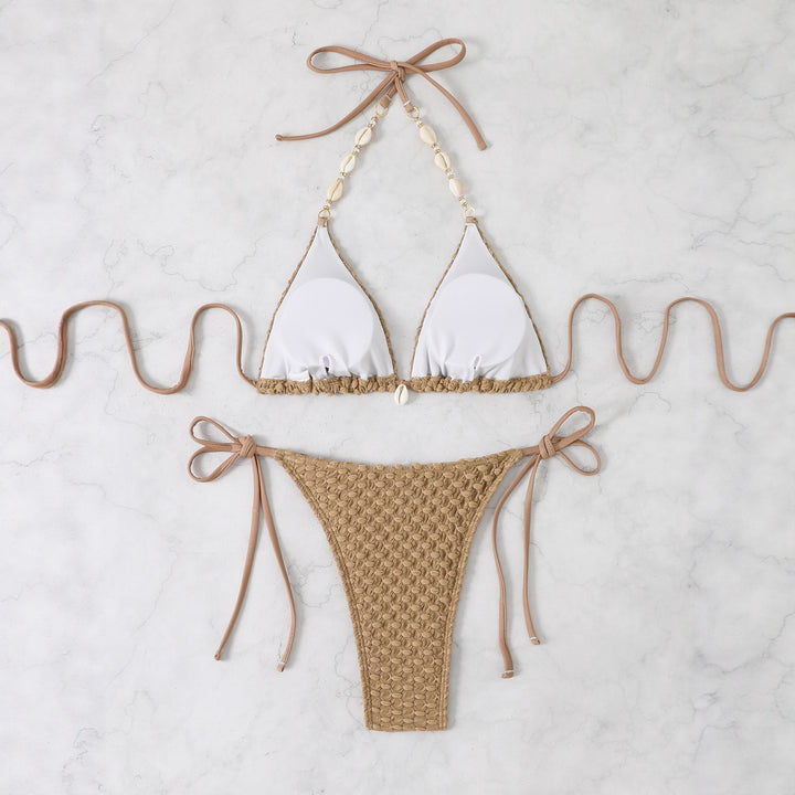 Damen Häkel-Bikini-Set mit eleganten Details Drune