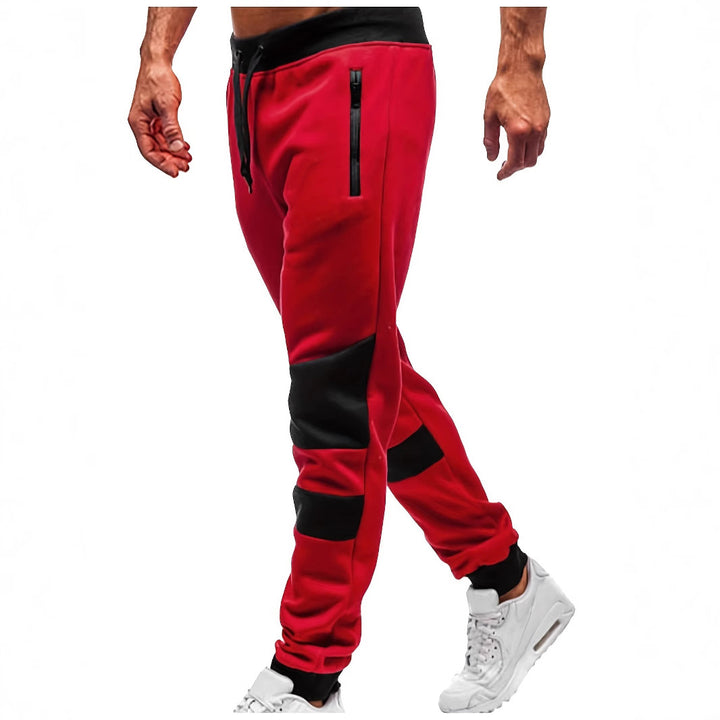 Herren nan schmal geschnittene Jogginghose mit Reißverschlusstaschen, elastischem Komfortbund und verstärkten Knie-Paneelen Drune