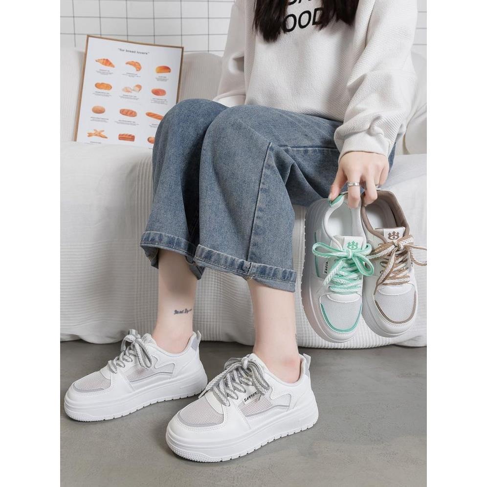 Damen Sportliche Sneakers mit luftiger Mesh-Oberfläche und dämpfender Sohle Drune