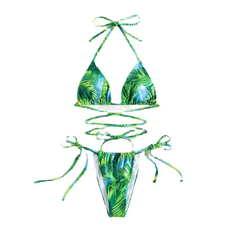 Damen Triangel-Bikini mit verspieltem Schnürdesign Drune