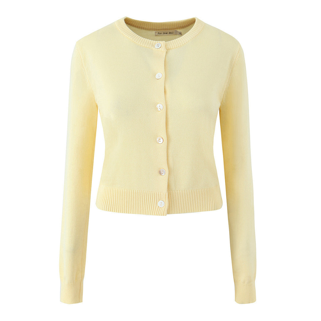 Damen Strickjacke mit eleganten Knöpfen und figurfreundlichem Schnitt Drune