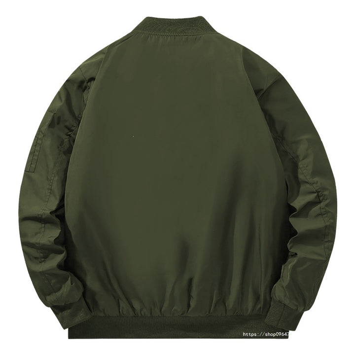 Herren Bomberjacke im Fliegerstil mit wattierter Thermofütterung und Ärmel-Utilitytasche Drune