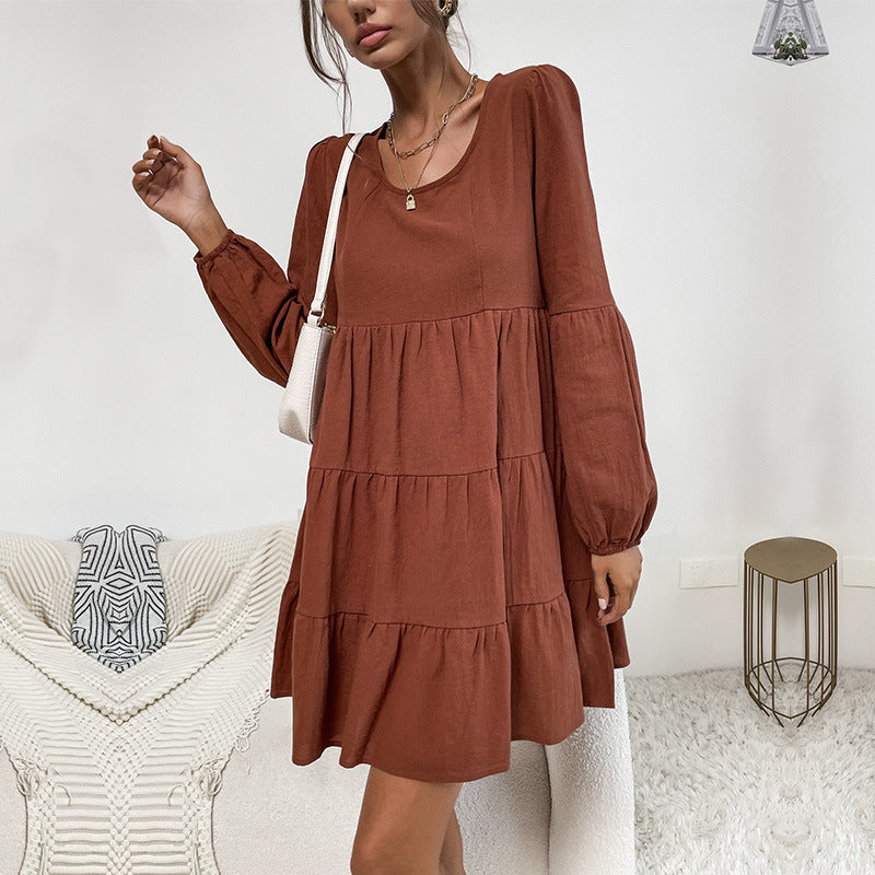 Damen Verspieltes Schichtenkleid Drune