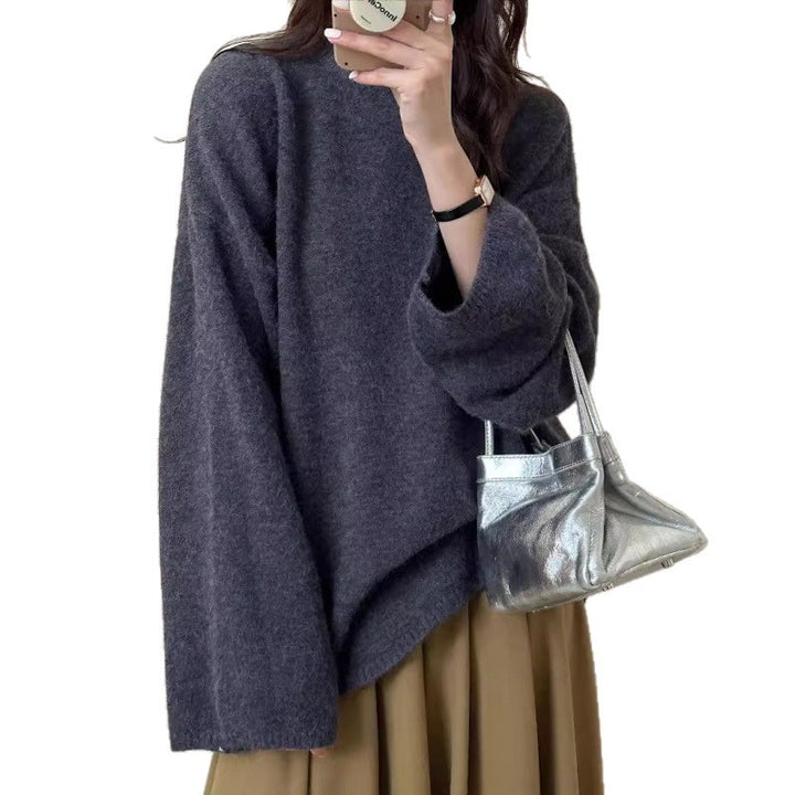 Damen Oversized Strickpullover mit weitem Schnitt und feinem Material Drune