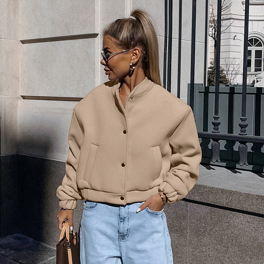 Damen sportliche cropped Jacke mit praktischen Taschen und hochwertigem Material Drune