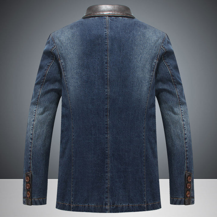 Herren Modischer Denim Blazer mit feinen Akzenten Drune