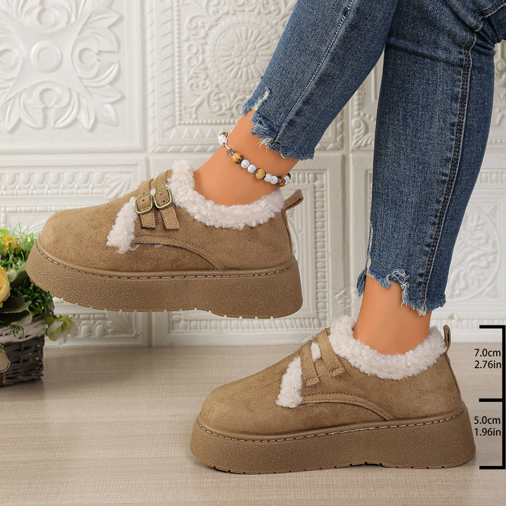 Damen Gefütterte Schnür‑Sneaker mit Kunstfellfutter und Plateau‑Sohle Drune