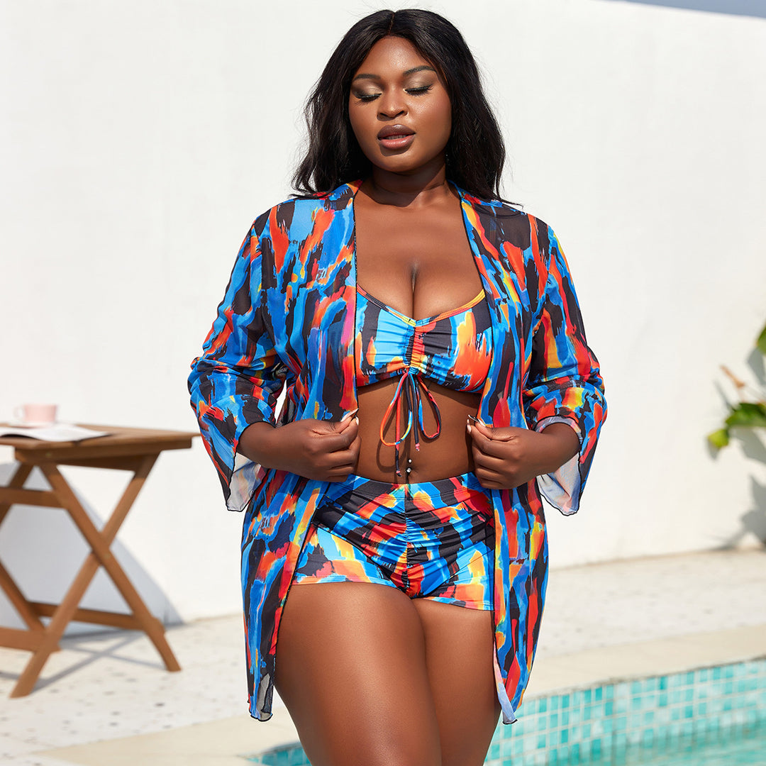 Damen Bikini-Set mit verspieltem Wickel-Top und stylishen Shorts Drune