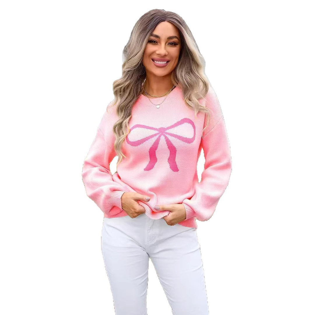 Damen Oversized Pullover mit modernem Schleifen-Design Drune