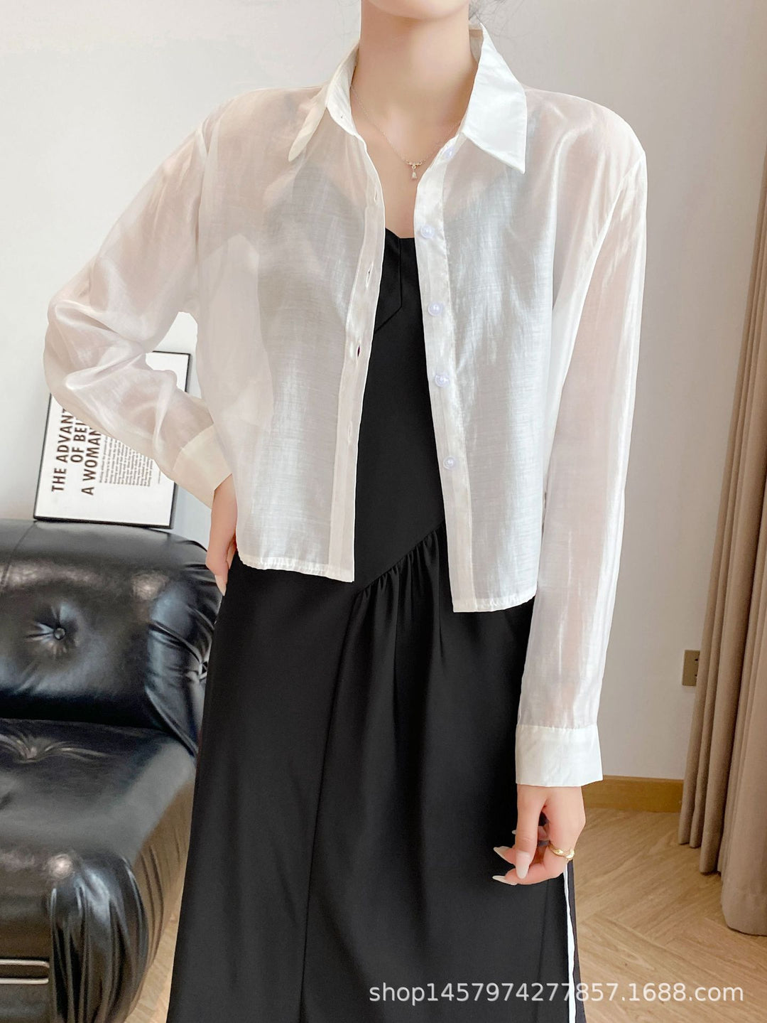 Damen leichte, transparente Bluse Drune