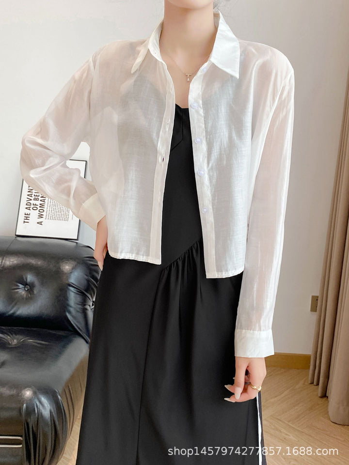 Damen leichte, transparente Bluse Drune