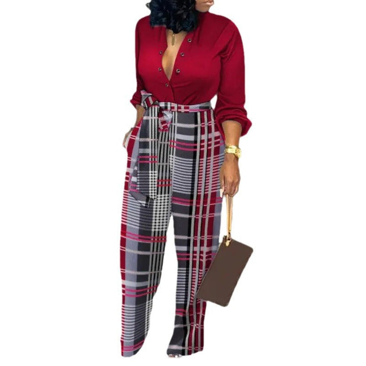 Damen Denim Jumpsuit mit modischem Patchwork-Design und praktischen Taschen Drune