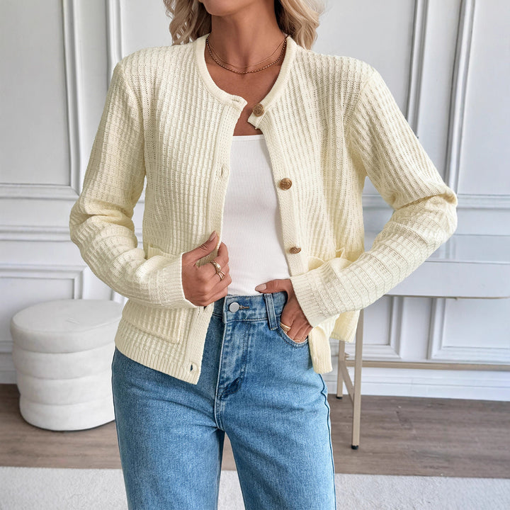 Damen Strickjacke mit Knopfdetails Drune