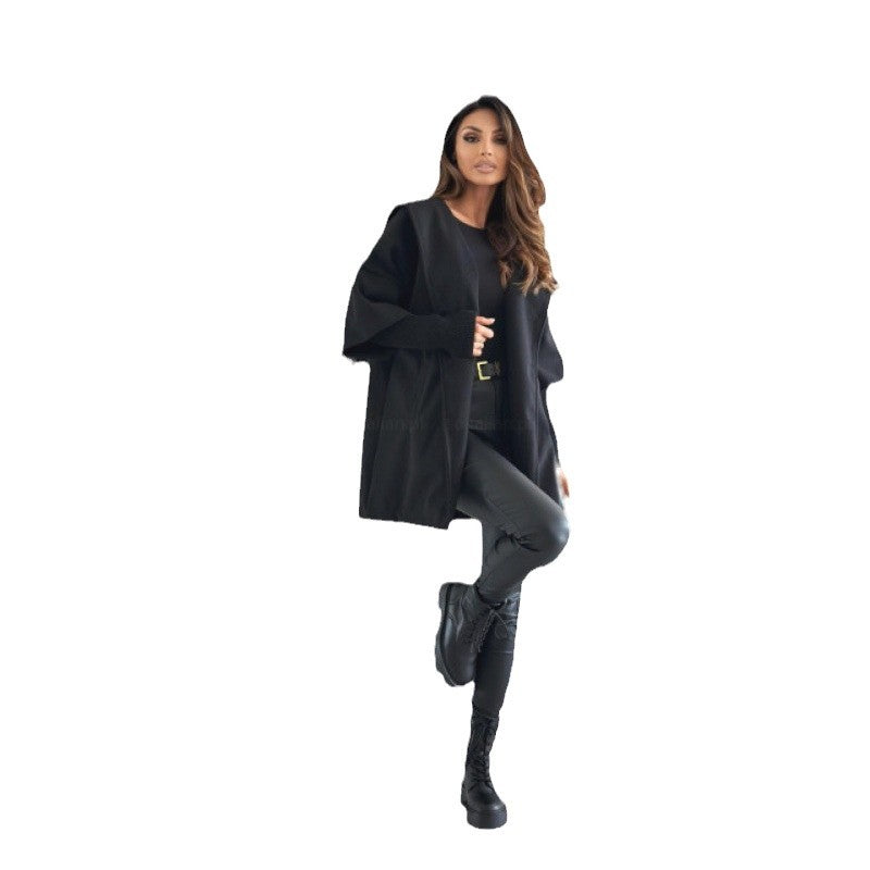 Damen Oversized Mantel mit stylishen Taschen und wärmendem Futter Drune