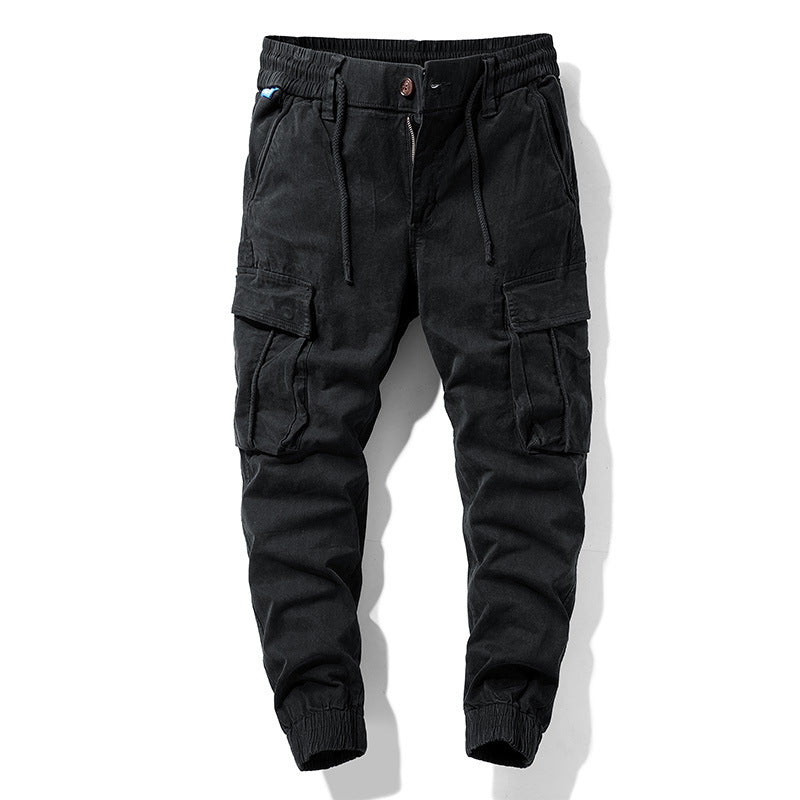 Herren Cargo-Jogginghose im Utility-Style mit Tunnelzugbund, Multifachtaschen und gerippten Bündchen Drune
