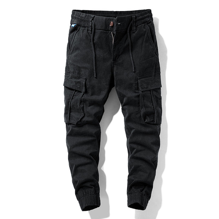 Herren Cargo-Jogginghose im Utility-Style mit Tunnelzugbund, Multifachtaschen und gerippten Bündchen Drune