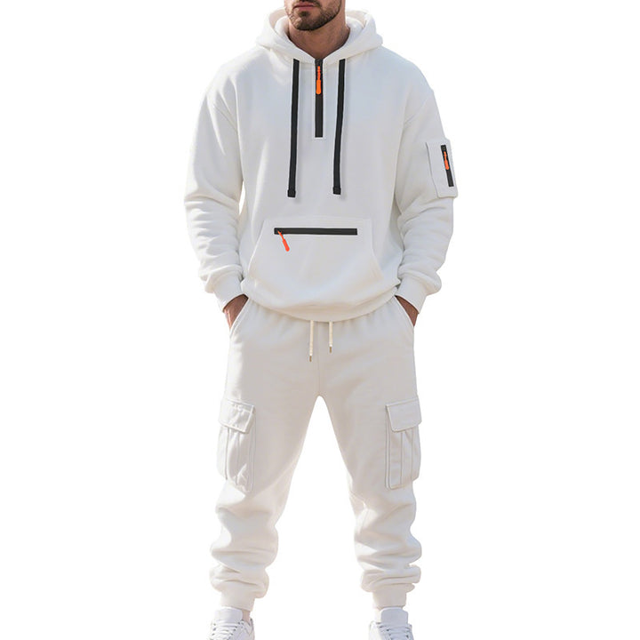 Herren nan utilitaristisches Kapuzenpullover und Cargo-Jogginghose Set Drune