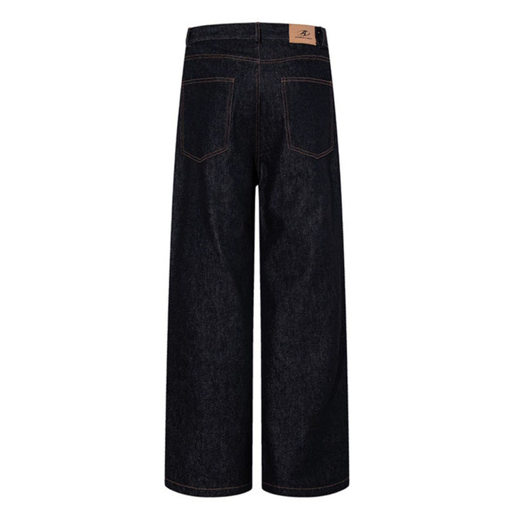 Damen Hochtaillierte Wide‑Leg Jeanshose mit Utility‑Tasche Drune