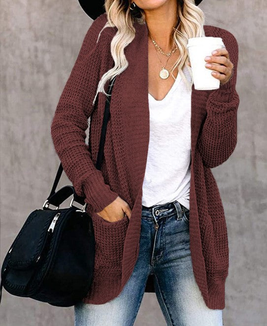 Damen Strickcardigan mit praktischen Taschen und luftiger Struktur Drune
