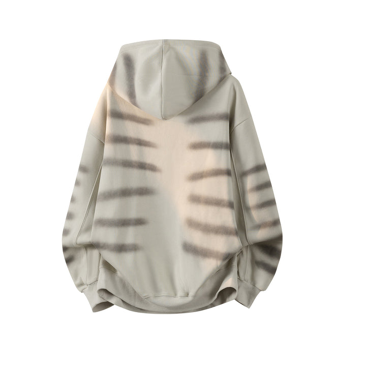 Unisex Oversize Kapuzenpullover mit handschriftlichem Grafik-Print, Kängurutasche & geripptem Saum Drune