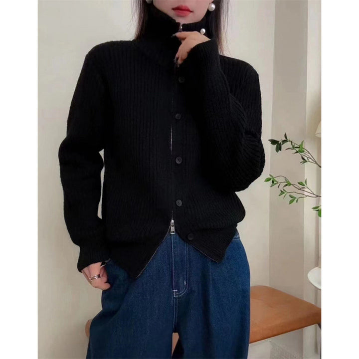 Damen Hochwertiger Rippstrickpullover mit elegantem Design Drune