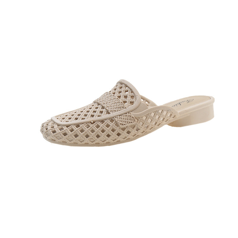 Damen modische Rutschsandalen mit durchbrochenem Design und ergonomischem Fußbett Drune