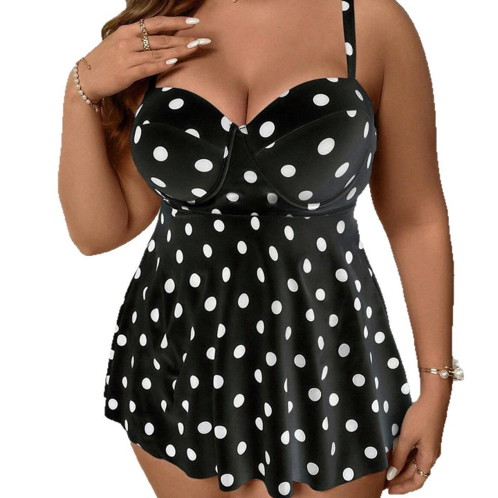 Damen Tankini mit figurbetontem Rock und Polka-Dots Drune