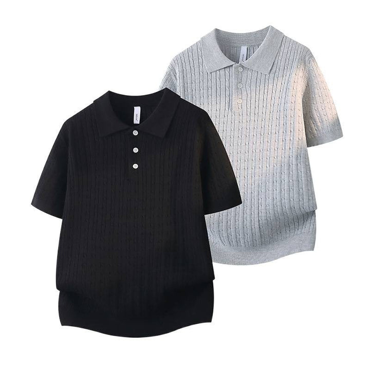 Damen Kurzarm Poloshirt mit Struktur Drune