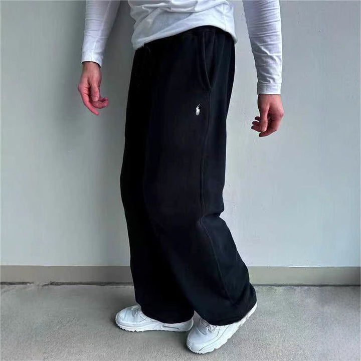 Herren Weite Baggy-Sweathose mit elastischem Bund und Sticklogo Drune