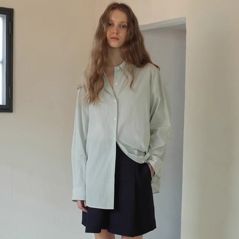 Damen Asymmetrische Hemdbluse mit eleganter Wickeloptik Drune